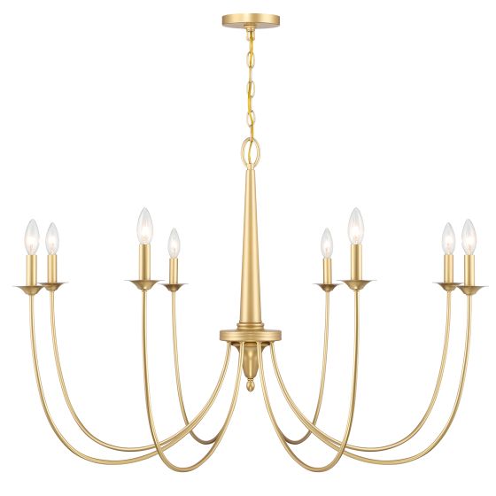 Stonecrest 8-Light Chandelier in French Gold