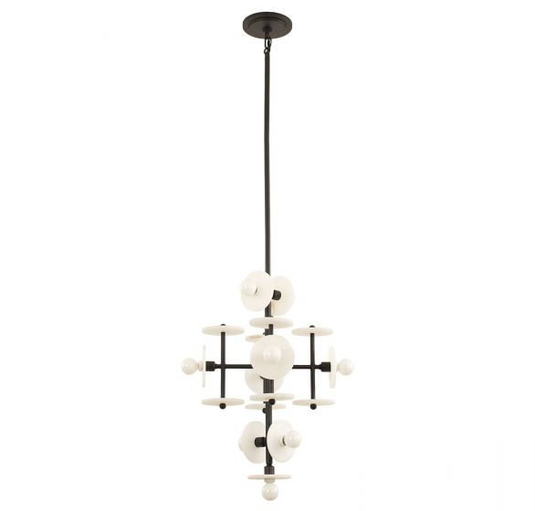 Amani 9-Light Pendant in Black Cashmere