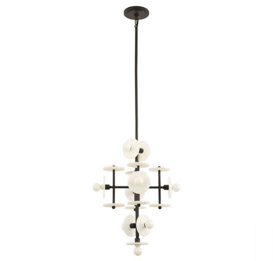 Amani 9-Light Pendant in Black Cashmere