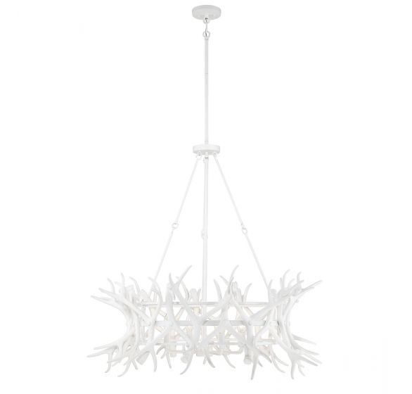 Daniels 8-Light Chandelier in Matte White