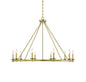 Middleton 10-Light Chandelier in Warm Brass