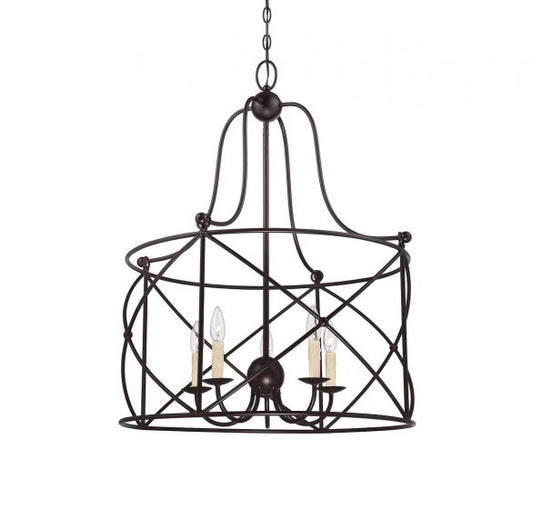 Seneca 5-Light Pendant in English Bronze