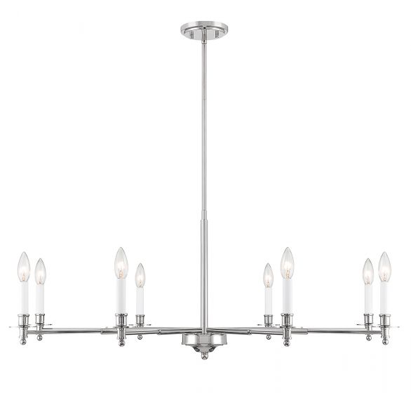 Jasmine 8-Light Chandelier in Polished Nickel