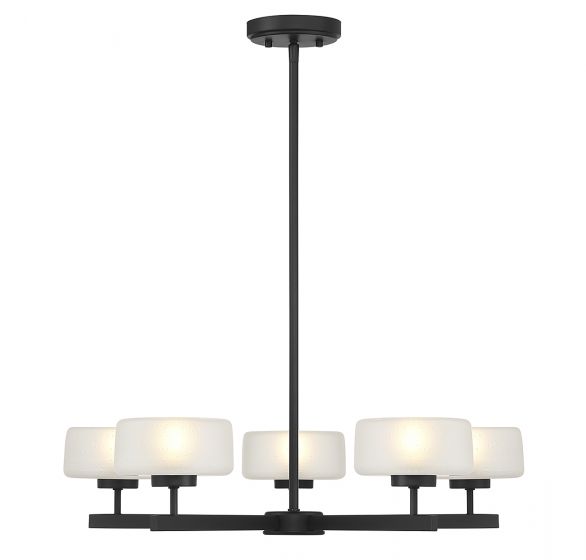 Falster 5-Light LED Chandelier in Matte Black