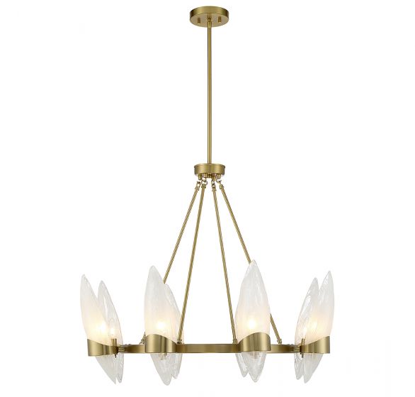 Nouvel 8-Light Chandelier in Warm Brass