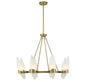 Nouvel 8-Light Chandelier in Warm Brass