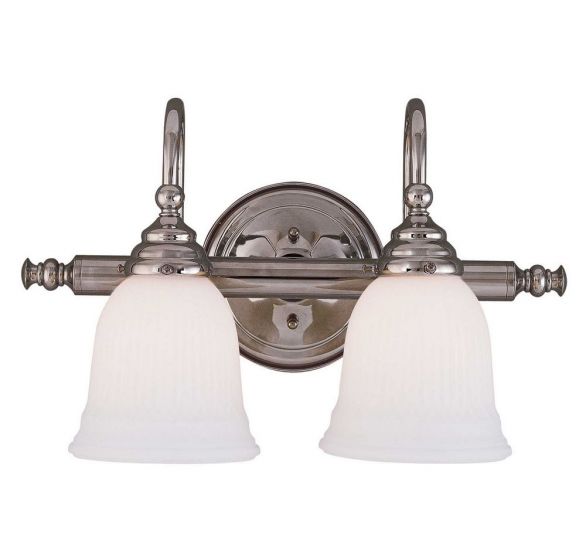 Brunswick 2-Light Bathroom Vanity Light in Chrome