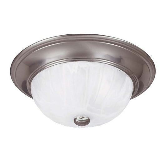 2-Light Ceiling Light in Satin Nickel