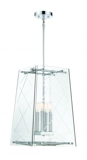 Kole 4-Light Pendant in Polished Chrome