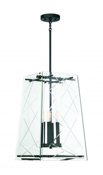 Kole 4-Light Pendant In Matte Black