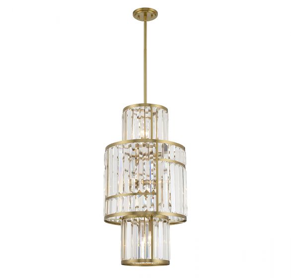 Rohe 8-Light Pendant in Warm Brass