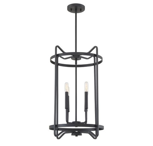 Kent 4-Light Pendant in Matte Black