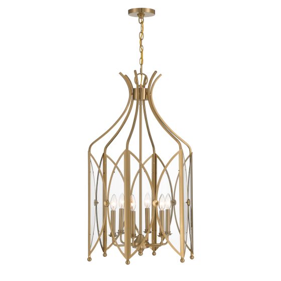 Enclave 6-Light Pendant in Noble Brass