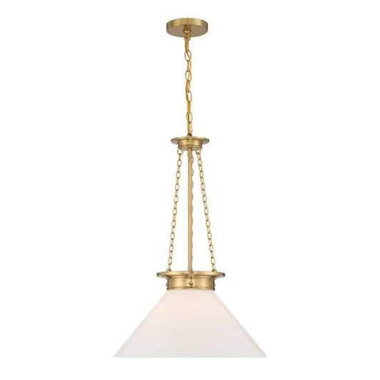 Myers 1-Light Pendant in Warm Brass