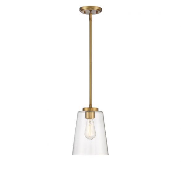 Calhoun 1-Light Pendant in Warm Brass