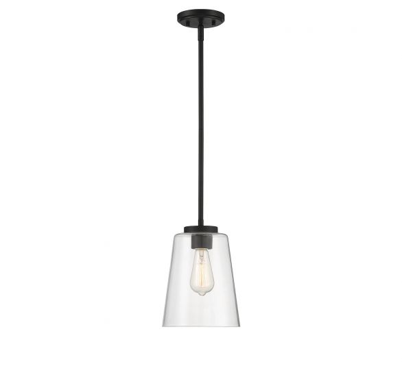 Calhoun 1-Light Pendant in Matte Black