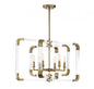 Rotterdam 6-Light Pendant in Warm Brass