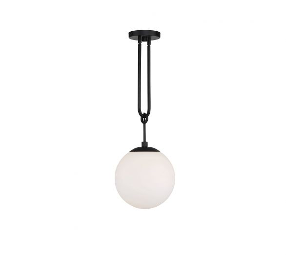 Becker 1-Light Pendant in Matte Black