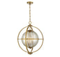 Pearl 3-Light Pendant in Warm Brass