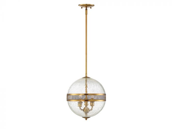 Stirling 3-Light Pendant in Warm Brass