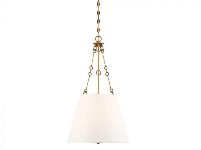 Austin 4-Light Pendant in Warm Brass