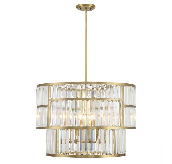 Rohe 5-Light Pendant in Warm Brass