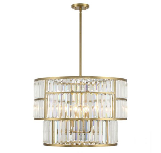 Rohe 5-Light Pendant in Warm Brass