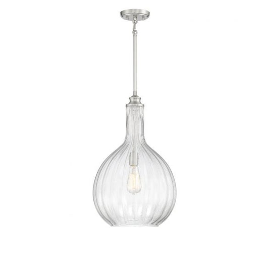 Brandon 1-Light Pendant in Satin Nickel