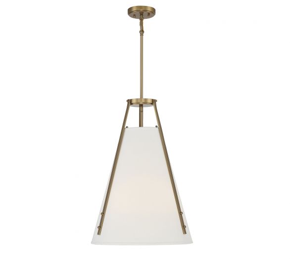 Newport 4-Light Pendant in Warm Brass