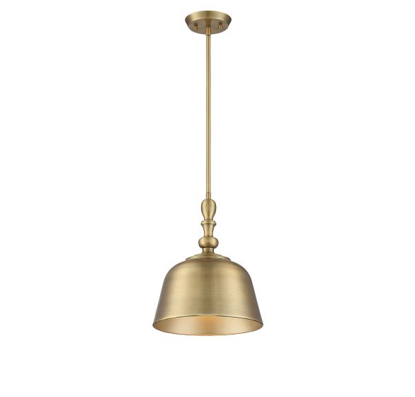 Berg 1-Light Pendant in Warm Brass