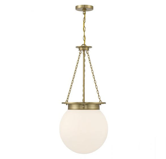 Manor 3-Light Pendant in Warm Brass