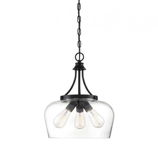 Octave 3-Light Pendant in Black