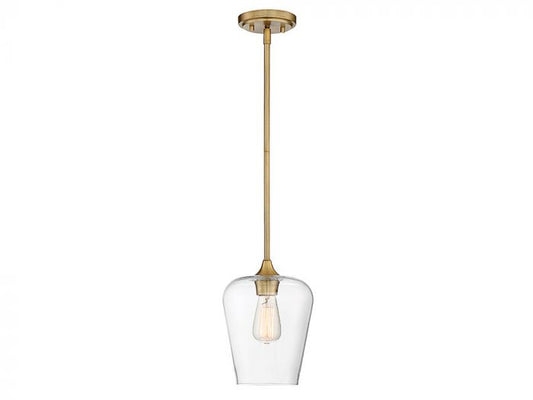 Octave 1-Light Pendant in Warm Brass