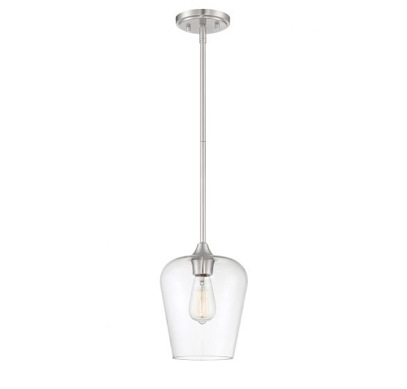 Octave 1-Light Mini-Pendant in Satin Nickel