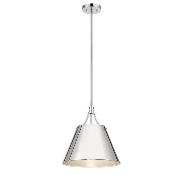 Willis 1-Light Pendant in Polished Nickel