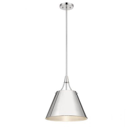 Willis 1-Light Pendant in Polished Nickel