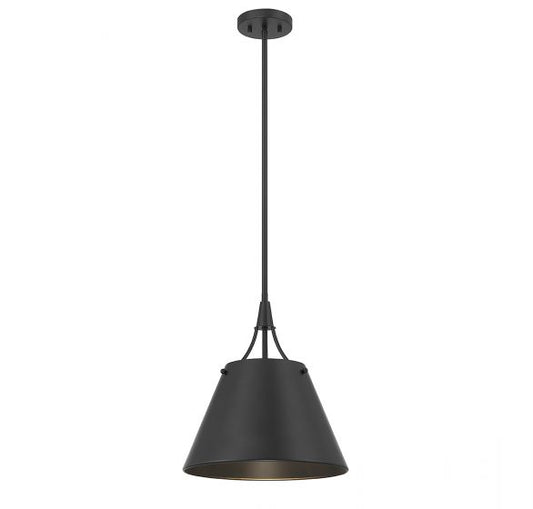 Willis 1-Light Pendant in Matte Black