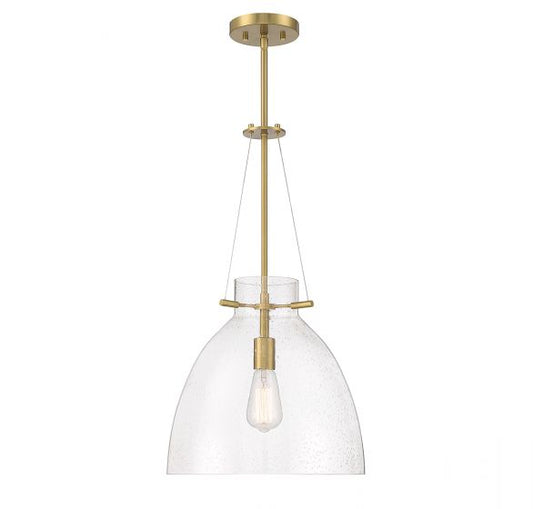 Foster 1-Light Pendant in Warm Brass