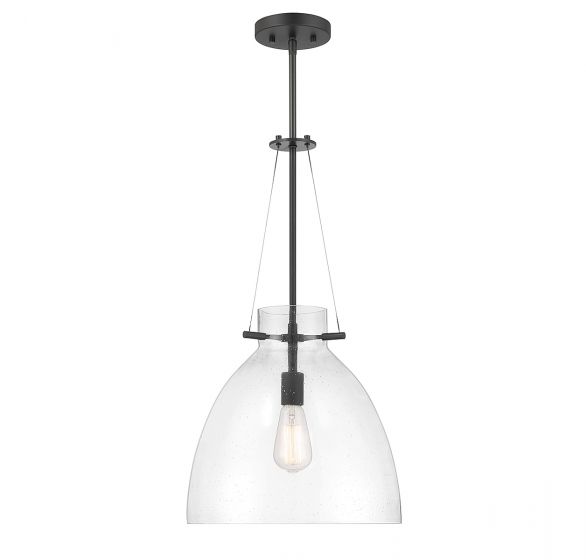 Foster 1-Light Pendant in Matte Black