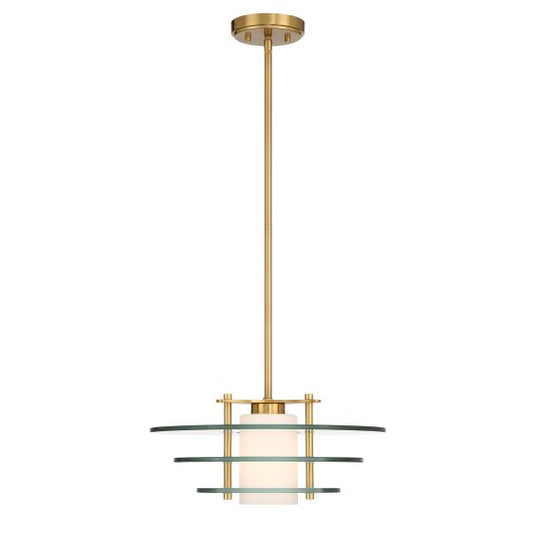 Newell 1-Light Pendant in Warm Brass