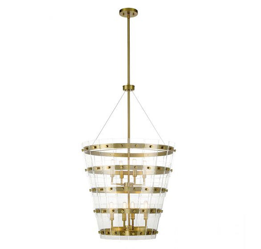 Ventari 8-Light Pendant in Warm Brass