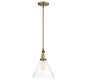 Drake 1-Light Pendant in Warm Brass