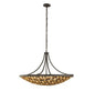 Ventura 8-Light Pendant in Matte Black and Gold