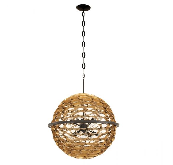 Ventura 10-Light Pendant in Matte Black and Gold