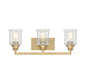 Hampton 3-Light Bathroom Vanity Light in Warm Brass