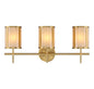 Camden 3-Light Bathroom Vanity Light in Warm Brass