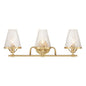 Candler 3-Light Bathroom Vanity Light in Warm Brass