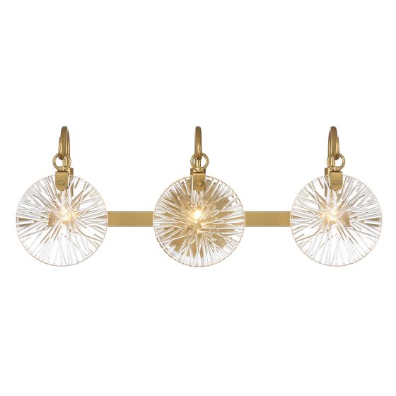 Addison 3-Light Bathroom Vanity Light in Warm Brass