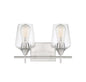 Octave 2-Light Bathroom Vanity Light in Satin Nickel