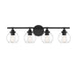 Carson 4-Light Bathroom Vanity Light in Matte Black